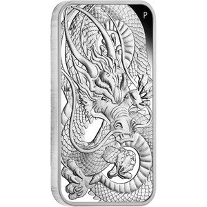 Dragon 2021 1oz Silver Proof Rectangular Coin - reverse Dragon 2021 1oz Silver Proof Rectangular Coin - reverse