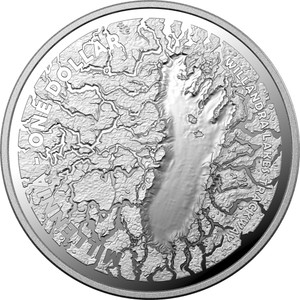 2021 $1 Mungo Footprint Silver Proof Coin - reverse  2021 $1 Mungo Footprint Silver Proof Coin - reverse