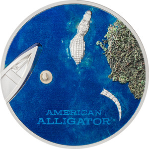 2022 $5 American Alligator 1oz Silver Proof Coin - reverse