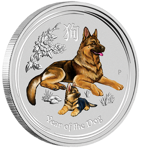 2018 Year of the Dog Australian Lunar Silver - Typeset Collection - Coloured Silver Coin 2018 Year of the Dog Australian Lunar Silver - Typeset Collection - Coloured Silver Coin