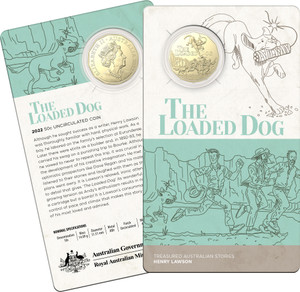 Henry Lawson - The Loaded Dog 2022 50c Albr Uncirculated Coin - in presentation card