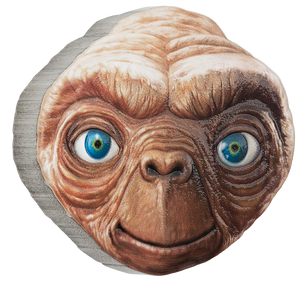 2022 E.T. 40th Anniversary The Extra-Terrestrial 2oz Silver E.T. Shaped Coin - reverse angle view 2022 E.T. 40th Anniversary The Extra-Terrestrial 2oz Silver E.T. Shaped Coin - reverse angle view