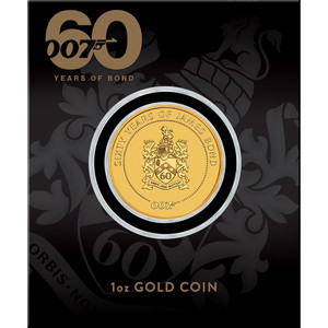 60 Years of Bond – Family Crest 2022 1oz Gold Coin in Card - in presentation card 60 Years of Bond – Family Crest 2022 1oz Gold Coin in Card - in presentation card