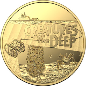 Creatures of the Deep 2023 $10 Au ‘C’ Mintmark Proof Coin - reverse Creatures of the Deep 2023 $10 Au ‘C’ Mintmark Proof Coin - reverse