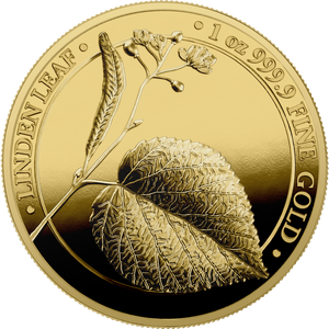 2022 Mythical Forest - Linden Leaf 1oz Gold Proof - obverse of the coin 2022 Mythical Forest - Linden Leaf 1oz Gold Proof - obverse of the coin