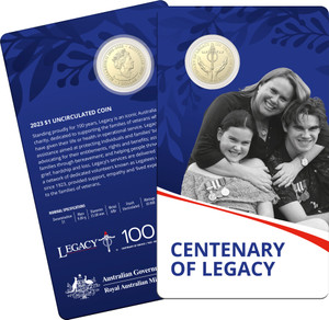2023 $1 Al/Br Uncirculated Coin - Centenary of Legacy Packaging 2023 $1 Al/Br Uncirculated Coin - Centenary of Legacy Packaging