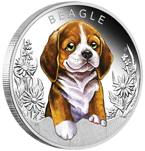 2018 Puppies - Beagle 1/2oz Silver Proof Coin 2018 Puppies - Beagle 1/2oz Silver Proof Coin