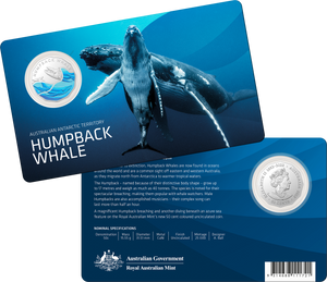 Australian Antarctic Territory Series 2023 50c CuNi Coloured Uncirculated Coin - Australian Antarctic Territory - Humpback Whale - in presentation card Australian Antarctic Territory Series 2023 50c CuNi Coloured Uncirculated Coin - Australian Antarctic Territory - Humpback Whale - in presentation card