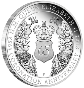 2018 65th Anniversary of the Coronation of Her Majesty QEII 1oz Silver Proof Coin 2018 65th Anniversary of the Coronation of Her Majesty QEII 1oz Silver Proof Coin