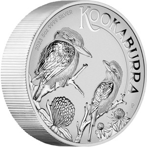 Australian Kookaburra 2023 5oz Silver Incused Coin - reverse Australian Kookaburra 2023 5oz Silver Incused Coin - reverse