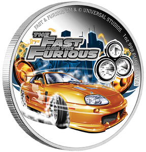 2023 Fast and Furious 1oz Silver Proof Coloured Coin - reverse 2023 Fast and Furious 1oz Silver Proof Coloured Coin - reverse