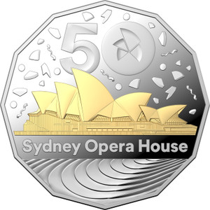 2023 50c Silver SGP Proof Coin – 50th Anniversary of the Sydney Opera House - reverse 2023 50c Silver SGP Proof Coin – 50th Anniversary of the Sydney Opera House - reverse