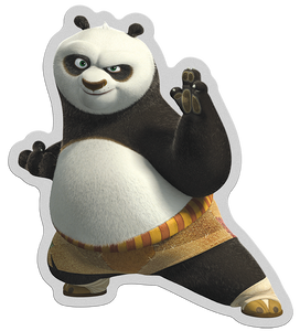 2023 Kung Fu Panda 1oz Silver Po Shaped Coin - reverse 2023 Kung Fu Panda 1oz Silver Po Shaped Coin - reverse
