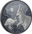 Australia at Night 2024 $1 Wallaby 1oz Silver Black Proof Coin - reverse angle view