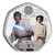 Star Wars Luke Skywalker and Princess Leia 2023 UK 50p Silver Proof Colour Coin - reverse - angle view Star Wars Luke Skywalker and Princess Leia 2023 UK 50p Silver Proof Colour Coin - reverse - angle view