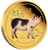 2019 Year of the Pig Australian Lunar 1oz Gold Proof Coloured Coin - Reverse - Angle View