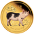 2019 Year of the Pig Australian Lunar 1oz Gold Proof Coloured Coin - Reverse - Face on view