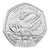 Diplodocus 2024 UK 50p Brilliant Uncirculated Coin - reverse angle view Diplodocus 2024 UK 50p Brilliant Uncirculated Coin - reverse angle view