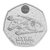 Star Wars Millennium Falcon 2024 50p Brilliant Uncirculated Coin - reverse Star Wars Millennium Falcon 2024 50p Brilliant Uncirculated Coin - reverse