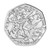 D-Day 2024 UK 50p Brilliant Uncirculated Coin - reverse D-Day 2024 UK 50p Brilliant Uncirculated Coin - reverse