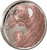 2024 Gryphon $1 Rose Gold Plated Silver Proof Coin - reverse angle view 2024 Gryphon $1 Rose Gold Plated Silver Proof Coin - reverse angle view