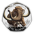 Steppe Mammoth 2024 UK 50p Silver Proof Colour Coin - reverse