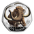Steppe Mammoth 2024 UK 50p Silver Proof Colour Coin - reverse