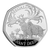 Giant Deer 2024 UK 50p Silver Proof Coin - reverse angle Giant Deer 2024 UK 50p Silver Proof Coin - reverse angle