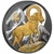 Lunar Year of the Goat 2027 $10 5oz Gold-Plated Silver Black Proof Coin - reverse angle
