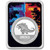 2021 $2 Godzilla 1oz Silver Bullion Coin In TEP - reverse in card