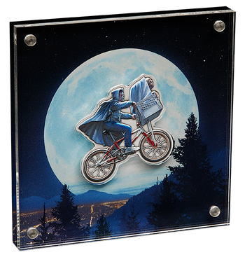 New! The Extra-Terrestrial 2oz Silver Bicycle Shaped Coin New! The Extra-Terrestrial 2oz Silver Bicycle Shaped Coin