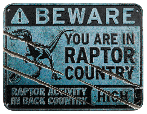 OUT NOW! Jurassic World Dominion 2oz Silver Raptor Country Sign Shaped Coin OUT NOW! Jurassic World Dominion 2oz Silver Raptor Country Sign Shaped Coin