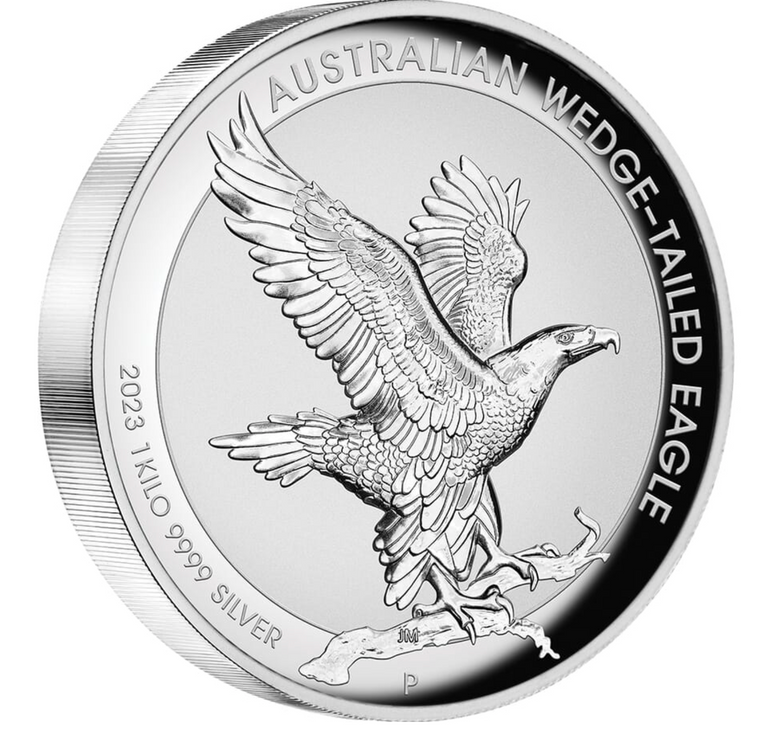 2023 Australian Wedge-Tailed Eagle 1 Kilo Silver Enhanced Reverse Proof Coin - reverse