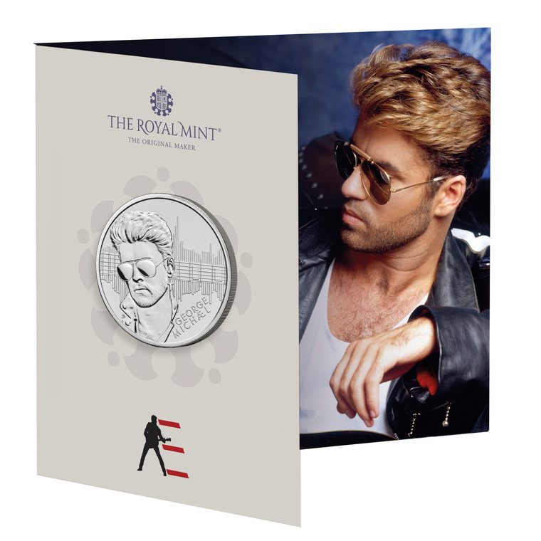 George Michael 2024 UK £5 Brilliant Uncirculated Coin - in presentation card