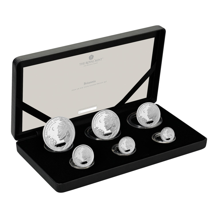 2024 Britannia UK Six-Coin Silver Proof Set - in presentation box