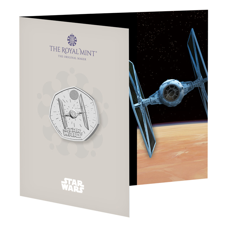 Star Wars TIE Fighter 2024 UK 50p Brilliant Uncirculated Coin - in presentation card
