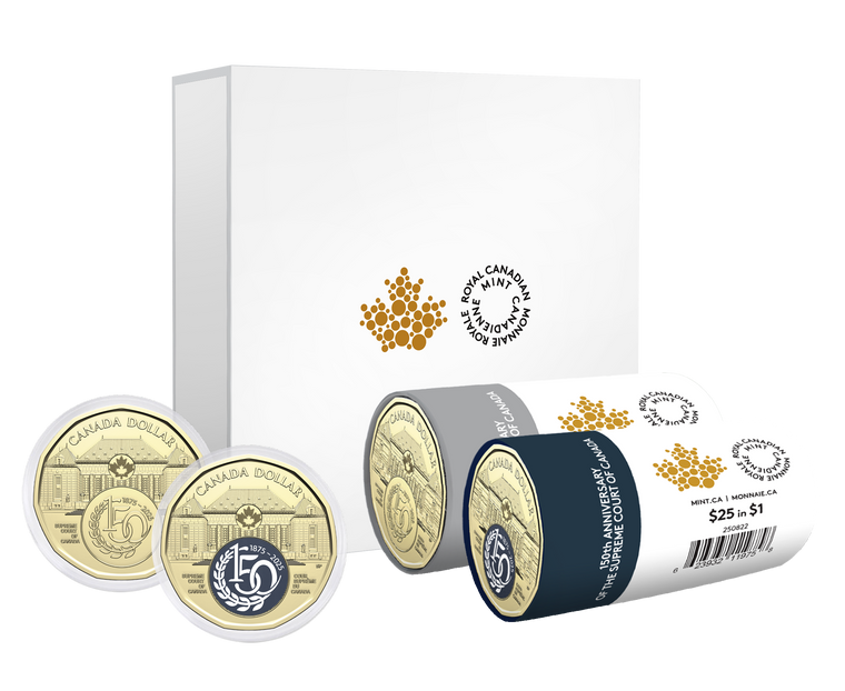 2025 $1 Special Wrap Roll Box Set - 150th Anniversary of the Supreme Court of Canada - coin roll box set