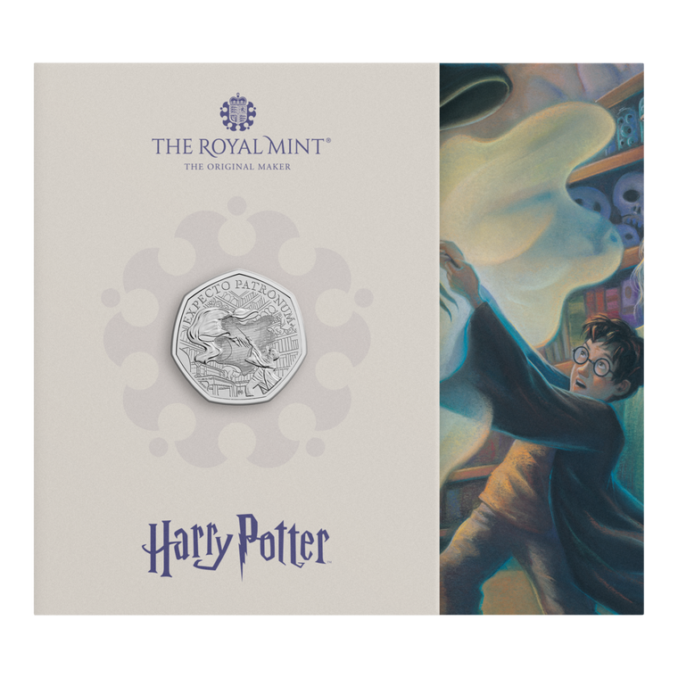 Harry Potter - The Patronus 2025 UK 50p Brilliant Uncirculated Coin - presentation coin in card