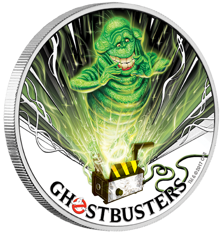 2017 1oz Ghostbusters Silver Coin - Slimer 