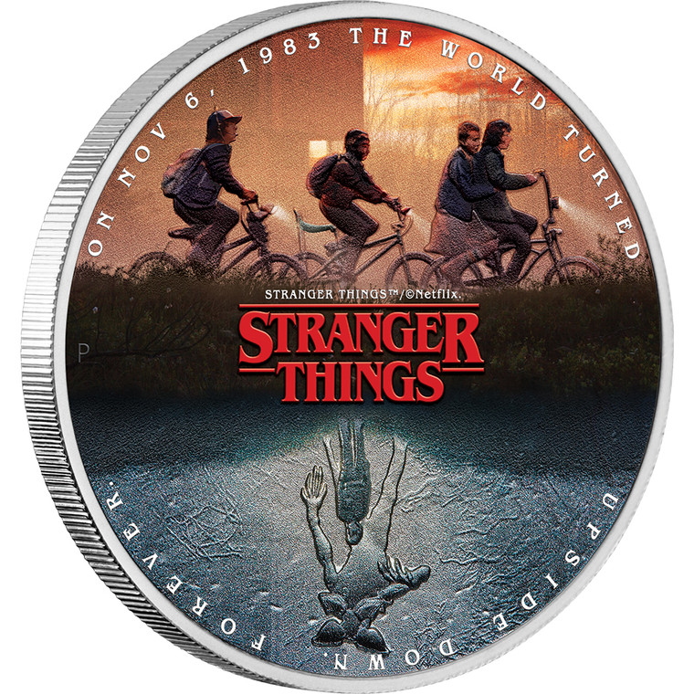 Stranger Things - The Upside Down 2026 1oz Silver Coloured Coin - reverse
