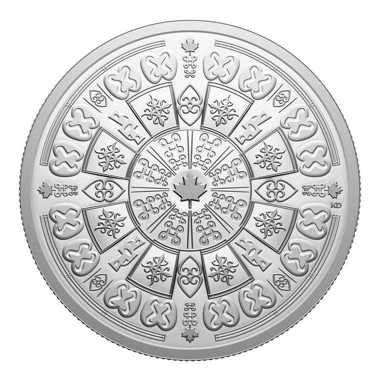 2026 $20 Fine Silver Coin - Commemorating Black History: Adinkra Symbols - reverse