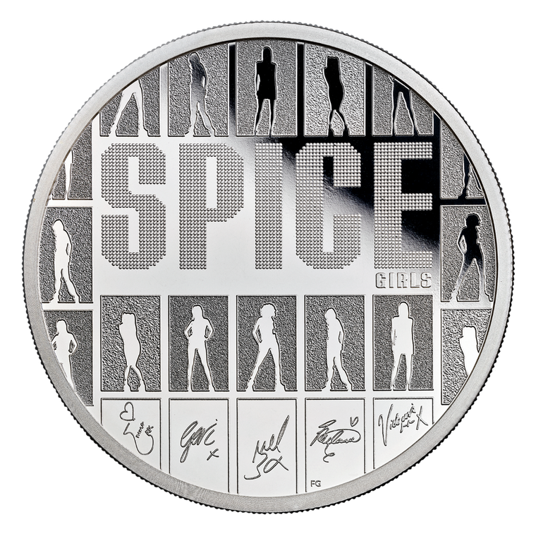 The Spice Girls 2026 UK 2oz Silver Proof Coin - reverse