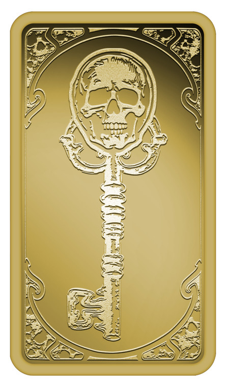 2026 Liberia Skeleton Key 1/200oz Gold Coin - reverse