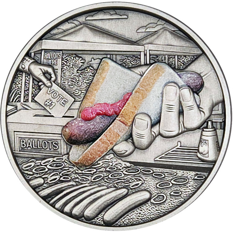 2026 Niue $2 Aussie Sausage Sizzle 1oz Silver Coin - reverse