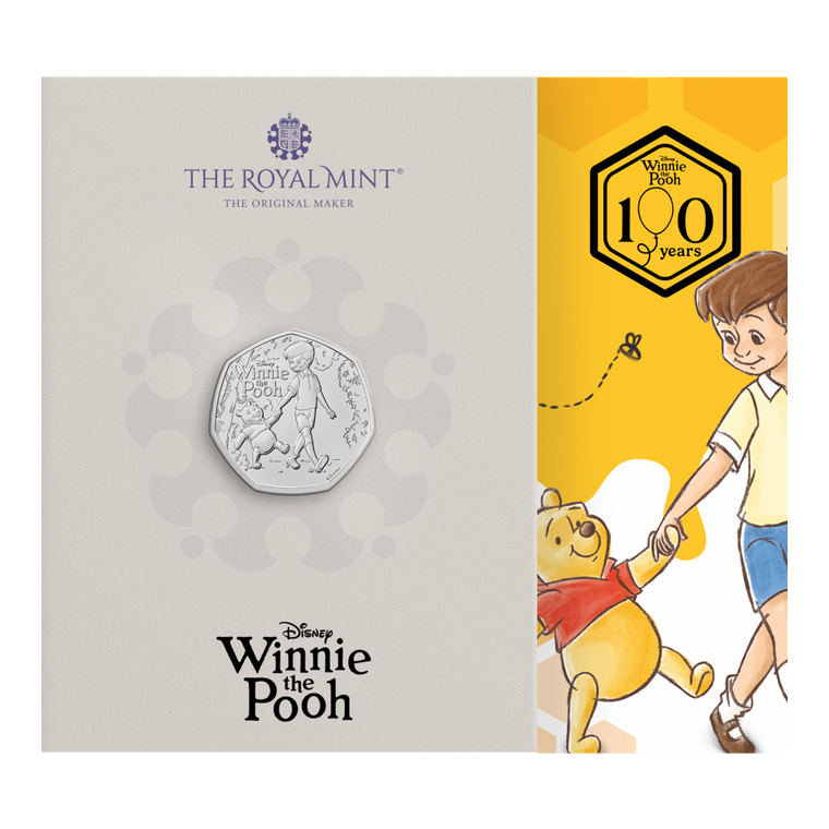 100 Years of Winnie the Pooh - Loyalty 2026 UK 50p Brilliant Uncirculated Coin - presentation front