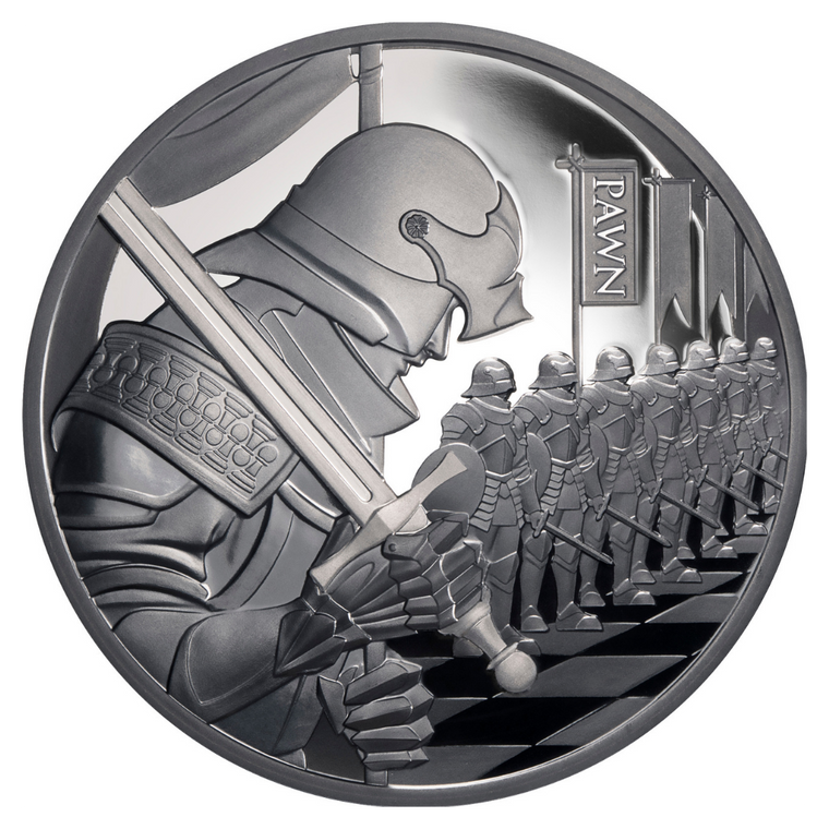 Chess 2026 Pawn $1 1oz Silver Proof Coin - reverse