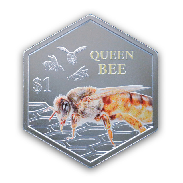 Queen Bee 1oz Silver Proof Coin - reverse