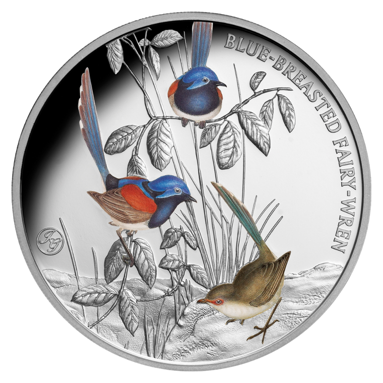 Birds of Australia 2026 $1 Fairy Wren 1oz Silver Proof Coin - reverse