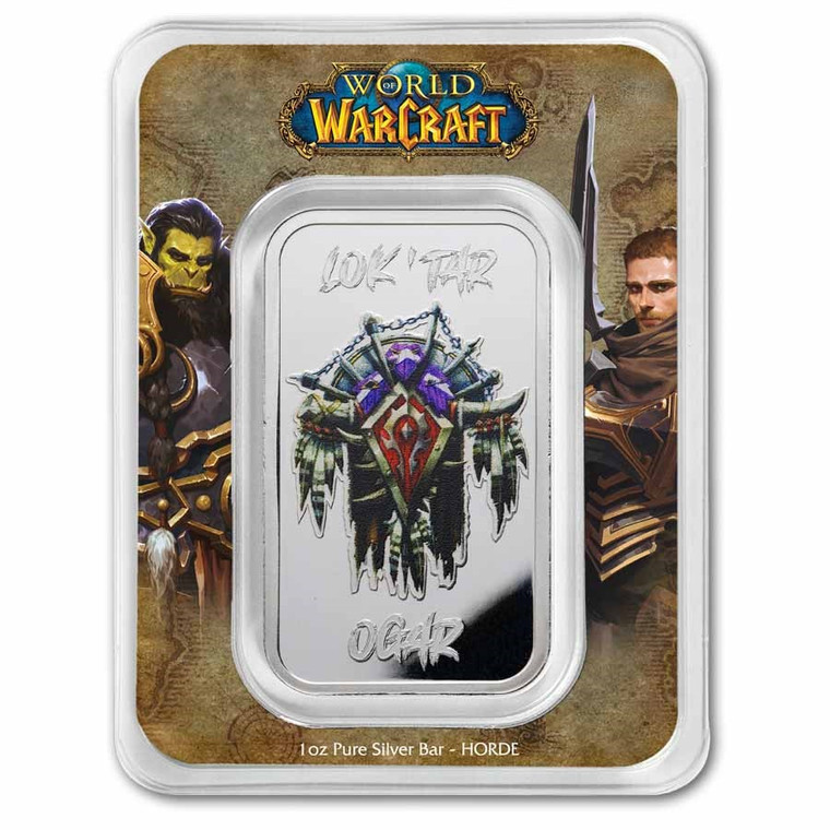 World of Warcraft Horde 1oz Silver Bar - TEP Front