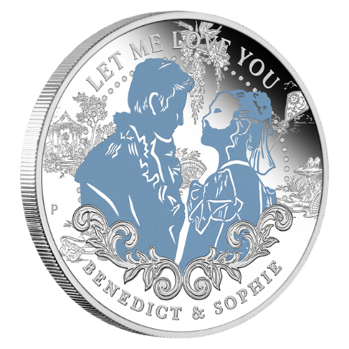 Bridgerton - Benedict and Sophie 2026 1/2oz Silver Proof Coloured Coin - reverse